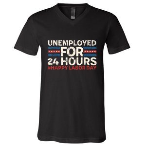 Happy Labor Day American Workers Flag V-Neck T-Shirt