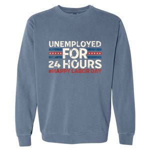 Happy Labor Day American Workers Flag Garment-Dyed Sweatshirt