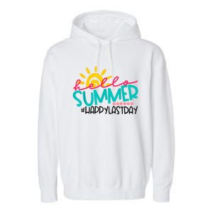 Happy Last Day Of School Teacher Student Graduation Garment-Dyed Fleece Hoodie