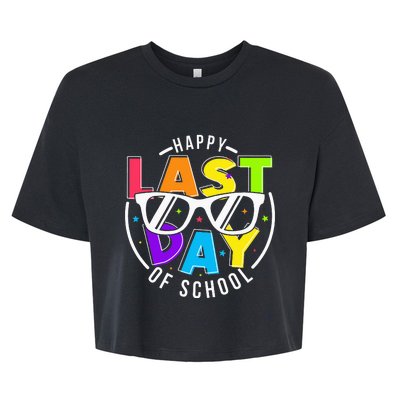 Happy Last Day Of School Teacher Student Bella+Canvas Jersey Crop Tee