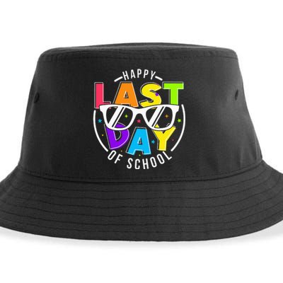 Happy Last Day Of School Teacher Student Sustainable Bucket Hat