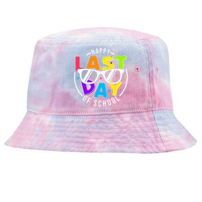 Happy Last Day Of School Teacher Student Tie-Dyed Bucket Hat