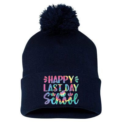 Happy Last Day Of School Shirts Teacher KidStudent Graduation Pom Pom 12in Knit Beanie