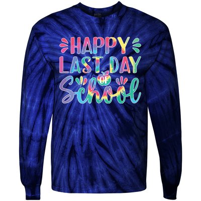 Happy Last Day Of School Shirts Teacher KidStudent Graduation Tie-Dye Long Sleeve Shirt