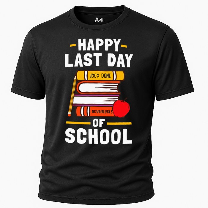 Happy Last Day Of School Teachers Students Cooling Performance Crew T-Shirt