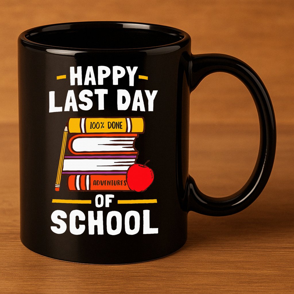 Happy Last Day Of School Teachers Students 11oz C Handle Ceramic Mug