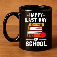 Happy Last Day Of School Teachers Students 11oz C Handle Ceramic Mug