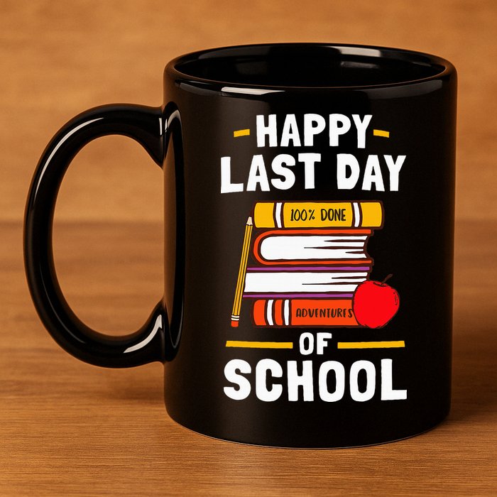 Happy Last Day Of School Teachers Students 11oz C Handle Ceramic Mug