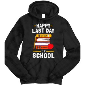 Happy Last Day Of School Teachers Students Tie Dye Hoodie