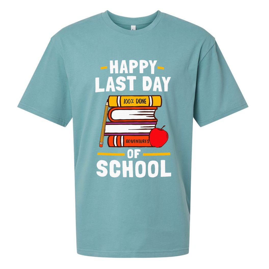 Happy Last Day Of School Teachers Students Sueded Cloud Jersey T-Shirt