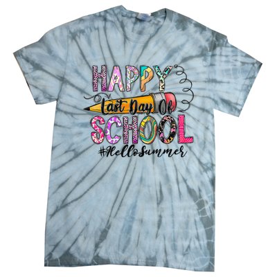 Happy Last Day Of School Hello Summer Teacher Student Tie-Dye T-Shirt