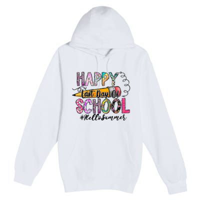 Happy Last Day Of School Hello Summer Teacher Student Premium Pullover Hoodie