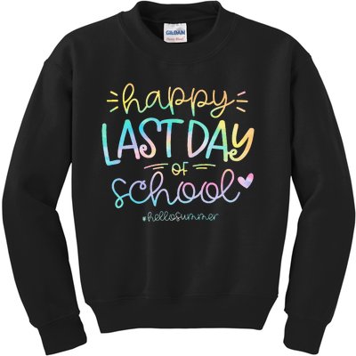 Happy Last Day Of School Hello Summer Students And Teachers Kids Sweatshirt