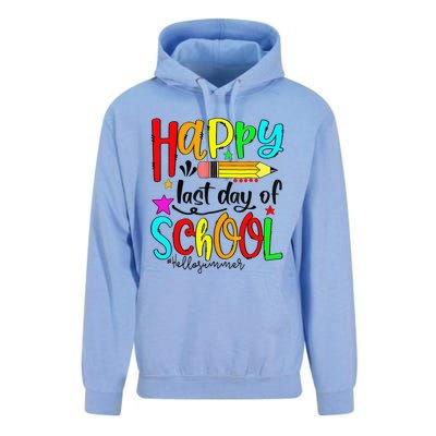 Happy Last Day Of School Hello Summer Teacher Student Unisex Surf Hoodie