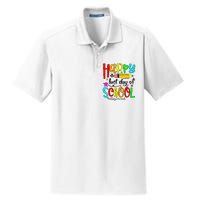 Happy Last Day Of School Hello Summer Teacher Student Dry Zone Grid Polo