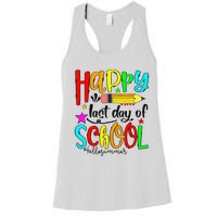 Happy Last Day Of School Hello Summer Teacher Student Women's Racerback Tank