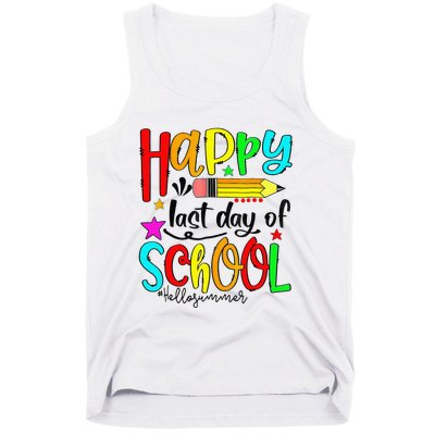 Happy Last Day Of School Hello Summer Teacher Student Tank Top