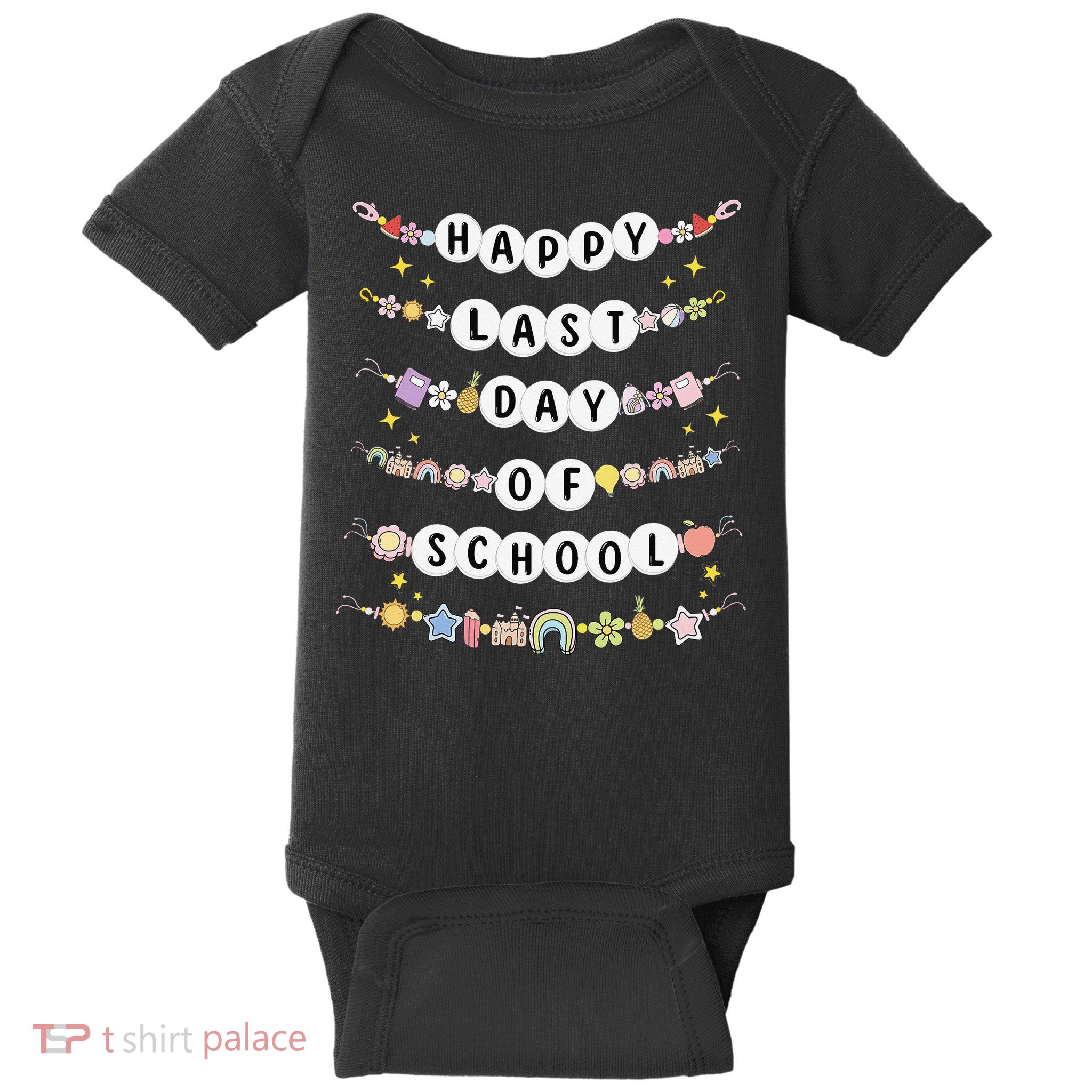 Happy Last Day Of School Friendship Bracelets Teacher Baby Bodysuit