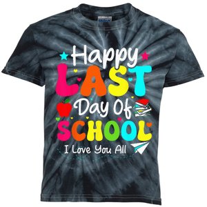 Happy Last Day of School Teacher Student Graduation Kids Tie-Dye T-Shirt