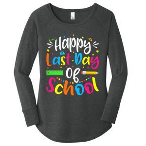 Happy Last Day of School Teacher Student Graduation Women's Perfect Tri Tunic Long Sleeve Shirt