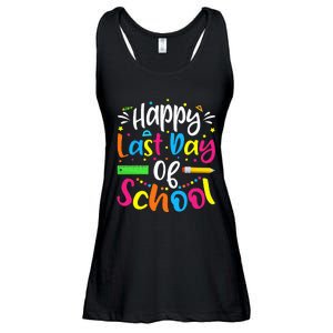 Happy Last Day of School Teacher Student Graduation Ladies Essential Flowy Tank