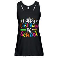 Happy Last Day of School Teacher Student Graduation Ladies Essential Flowy Tank