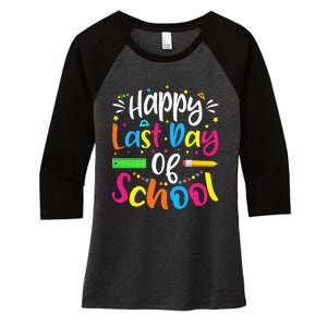 Happy Last Day of School Teacher Student Graduation Women's Tri-Blend 3/4-Sleeve Raglan Shirt