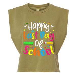 Happy Last Day of School Teacher Student Graduation Garment-Dyed Women's Muscle Tee