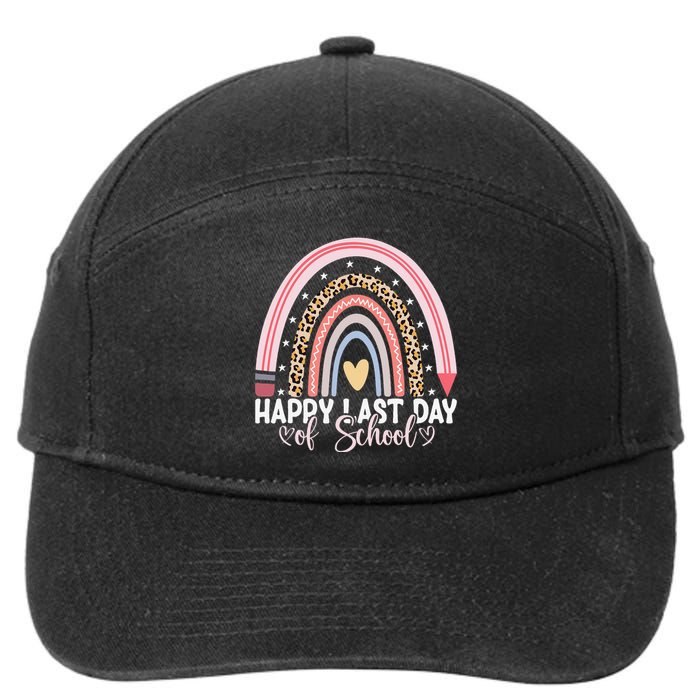 Happy Last Day Of School Hello Summer Teacher Student 7-Panel Snapback Hat