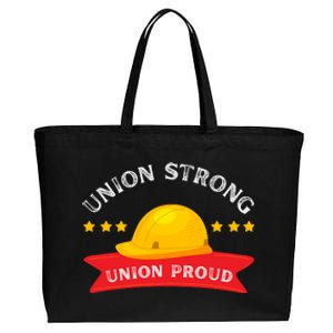 Happy Labor Day Design Union Worker Cotton Canvas Jumbo Tote