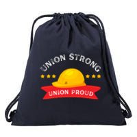 Happy Labor Day Design Union Worker Drawstring Bag