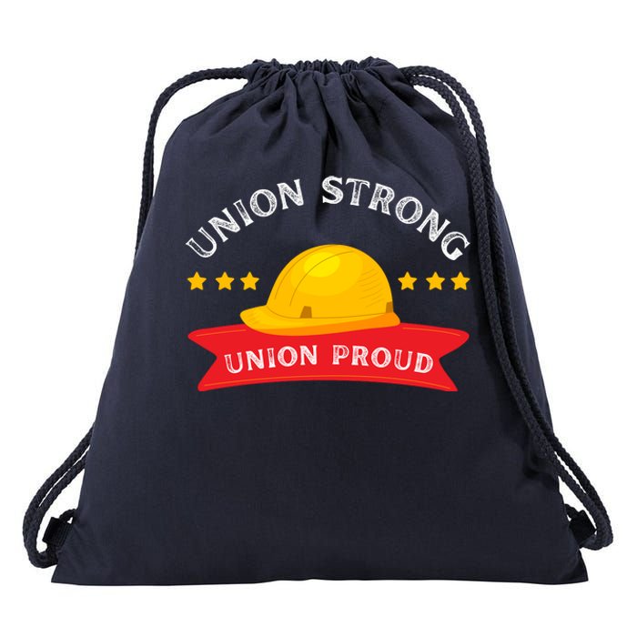 Happy Labor Day Design Union Worker Drawstring Bag