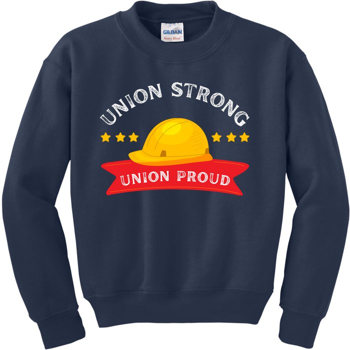 Happy Labor Day Design Union Worker Kids Sweatshirt