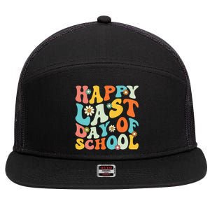 Happy Last Day Of School Teacher Graduation Last Day 7 Panel Mesh Trucker Snapback Hat