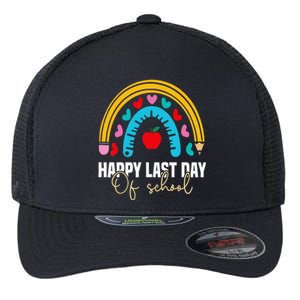 Happy Last Day of School Teacher Student Graduation Flexfit Unipanel Trucker Cap