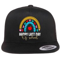 Happy Last Day of School Teacher Student Graduation Flat Bill Trucker Hat