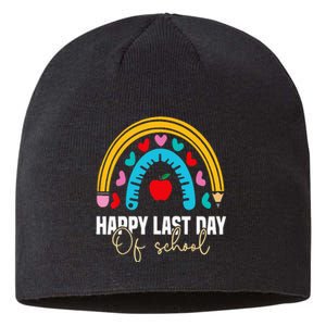 Happy Last Day of School Teacher Student Graduation Sustainable Beanie