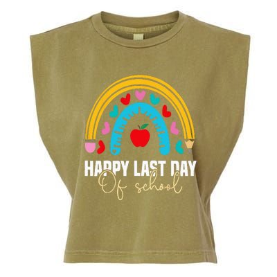 Happy Last Day of School Teacher Student Graduation Garment-Dyed Women's Muscle Tee