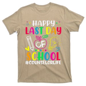 Happy Last Day Of School Counselor Life Teacher Lover Summer T-Shirt