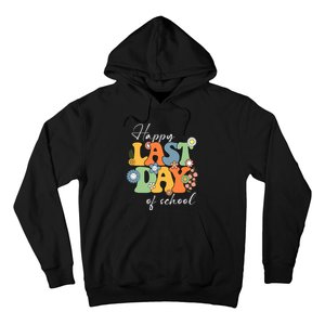 Happy Last Day Of School Graduation Groovy Teacher Student Hoodie