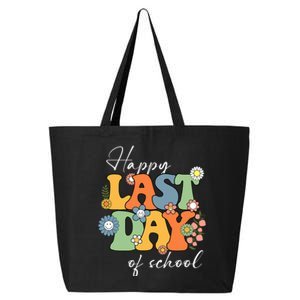 Happy Last Day Of School Graduation Groovy Teacher Student 25L Jumbo Tote