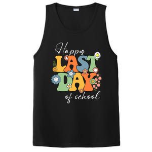 Happy Last Day Of School Graduation Groovy Teacher Student PosiCharge Competitor Tank