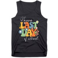 Happy Last Day Of School Graduation Groovy Teacher Student Tank Top