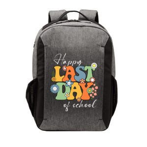 Happy Last Day Of School Graduation Groovy Teacher Student Vector Backpack