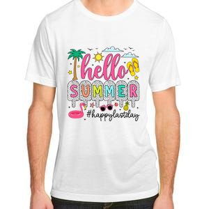 Happy Last Day Of School Teacher Student Hello Summer Adult ChromaSoft Performance T-Shirt