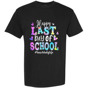 Happy Last Day Of School Tie Dye Lunch Lady Life Summer Garment-Dyed Heavyweight T-Shirt