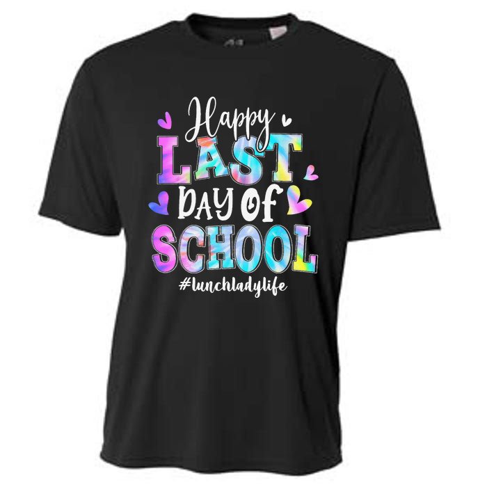 Happy Last Day Of School Tie Dye Lunch Lady Life Summer Cooling Performance Crew T-Shirt