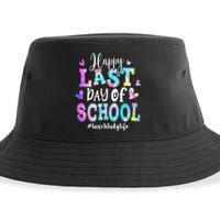 Happy Last Day Of School Tie Dye Lunch Lady Life Summer Sustainable Bucket Hat