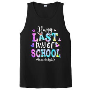 Happy Last Day Of School Tie Dye Lunch Lady Life Summer PosiCharge Competitor Tank