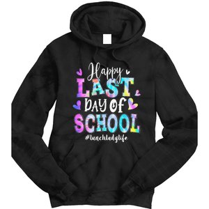 Happy Last Day Of School Tie Dye Lunch Lady Life Summer Tie Dye Hoodie